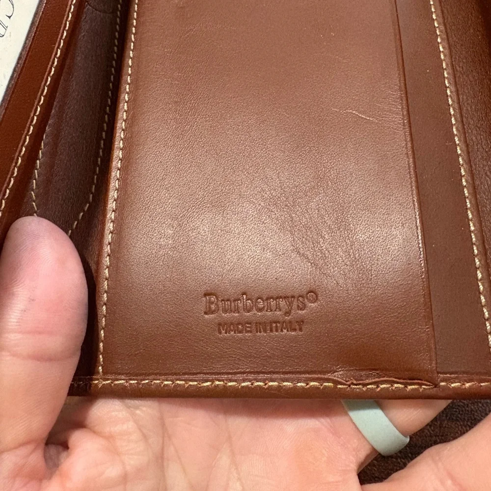 Burberry Haymarket Check coated canvas long wallet with brown leather trim - Picture 10 of 15